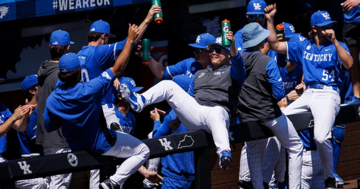 Kentucky dugout (Photo via UK Athletics)
