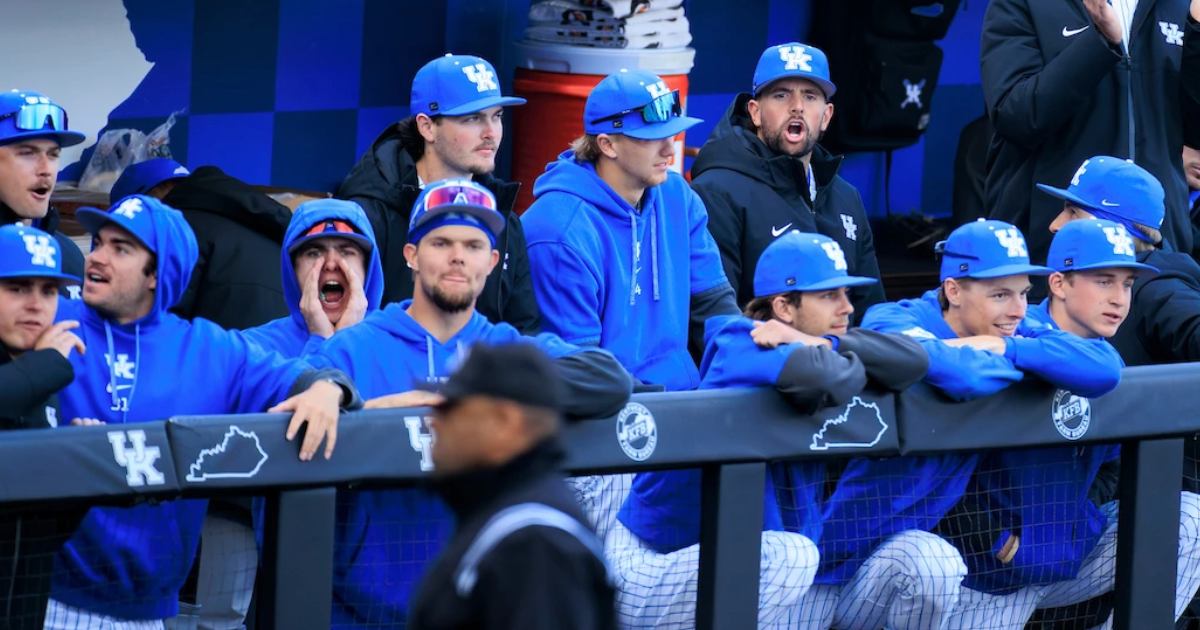 Kentucky's dugout (Photo via UK Athletics)