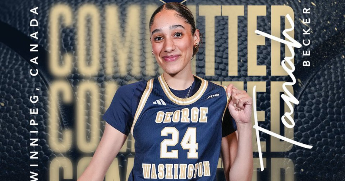 Graphic of Tanah Becker via @GW_WBB | X/Twitter