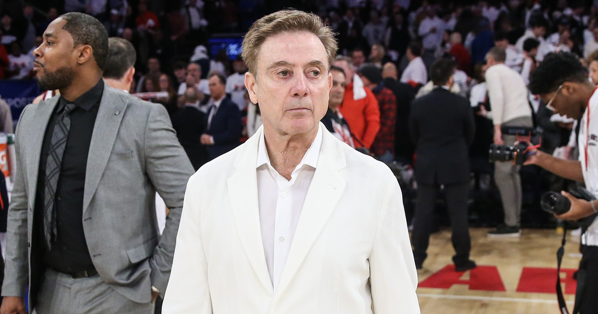 Feb 25, 2024; New York, New York, USA; St. John's Red Storm head coach Rick Pitino walks off the court after defeating the Creighton Bluejays 80-66 at Madison Square Garden. Mandatory Credit: Wendell Cruz-Imagn Images