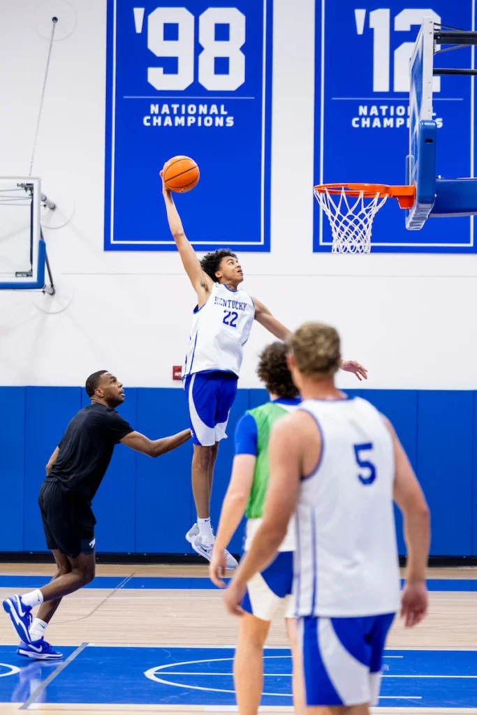 Braydon Hawthorne at a Kentucky Basketball summer practice - Photo by Chet White, UK Athletics