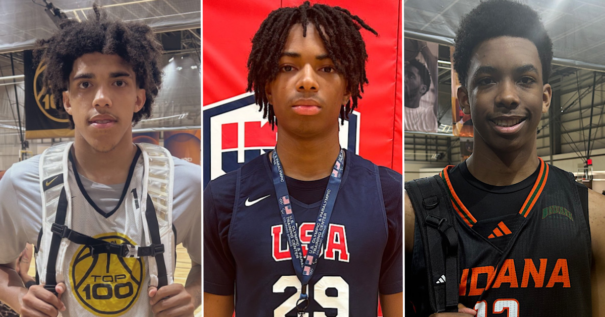 Photos of Tay Kinney (left), Deron Rippey Jr. (middle), and Anthony Thompson via Jamie Shaw | On3