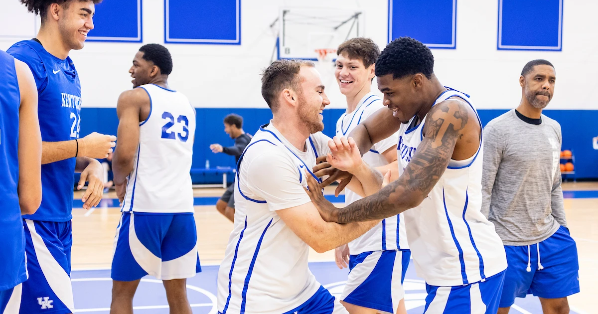 Walker Horn. Otega Oweh. Trent Noah. Malachi Moreno. Mo Dioubate. Jason Hart. Kentucky men’s basketball practice. Photo by Chet White | UK Athletics