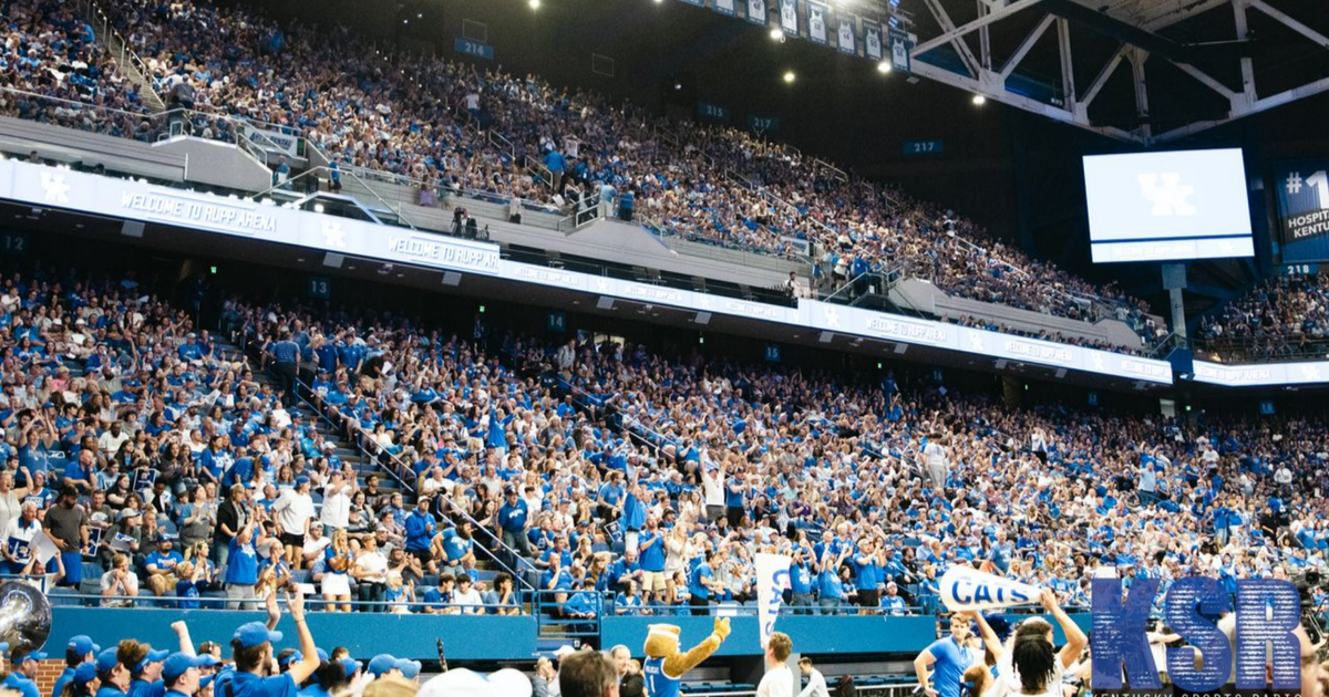 Kentucky fans pack Rupp Arena, via Aaron Perkins, KSR