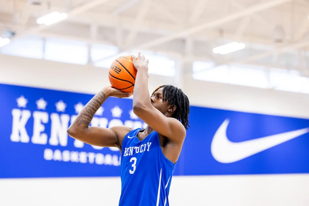 Kam Williams at a Kentucky Basketball summer practice - Photo by Chet White, UK Athletics