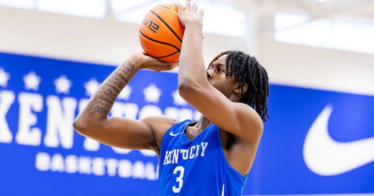 Kam Williams at a Kentucky Basketball summer practice - Photo by Chet White, UK Athletics