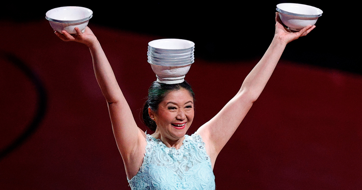 Jun 12, 2023; Denver, Colorado, USA; World famous halftime act the Red Panda performs during halftime of game five of the 2023 NBA Finals between the Miami Heat and Denver Nuggets at Ball Arena. Mandatory Credit: Isaiah J. Downing-Imagn Images