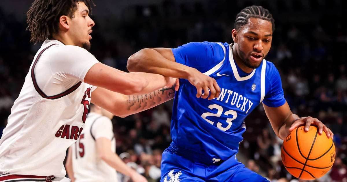 Kentucky PF Mo Dioubate at South Carolina, via Jeff Blake-Imagn Images