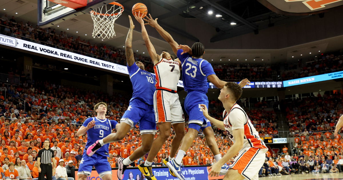 Kentucky vs. Auburn at Neville Arena, via John Reed-Imagn Images
