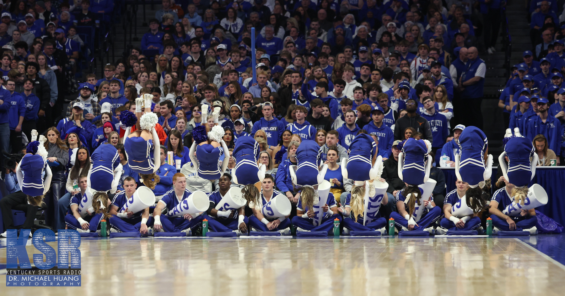 Kentucky cheerleaders during Texas vs Kentucky on 1/21/2026 - Dr. Michael Huang, Kentucky Sports Radio/On3